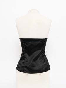 VINTAGE x LE CHATEAU Black Rectangle Sequin Top (M)