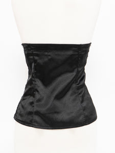 VINTAGE x LE CHATEAU Black Rectangle Sequin Top (M)