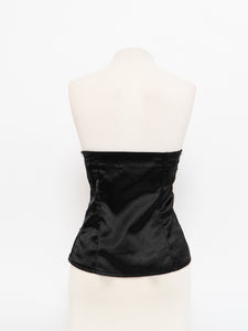 VINTAGE x LE CHATEAU Black Rectangle Sequin Top (M)