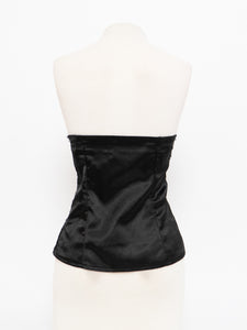 VINTAGE x LE CHATEAU Black Rectangle Sequin Top (M)