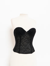 Load image into Gallery viewer, Vintage x VERA WANG Black Lace Corset (XS, 34B)