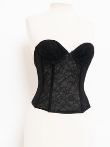 Vintage x VERA WANG Black Lace Corset (XS, 34B)