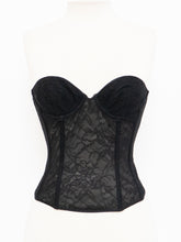Load image into Gallery viewer, Vintage x VERA WANG Black Lace Corset (XS, 34B)