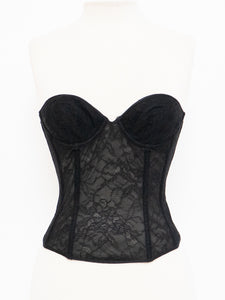 Vintage x VERA WANG Black Lace Corset (XS, 34B)