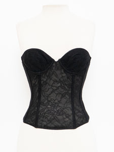 Vintage x VERA WANG Black Lace Corset (XS, 34B)