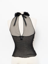 Load image into Gallery viewer, Vintage x Made in USA x MODA Black Mesh Fur Top (S, M)