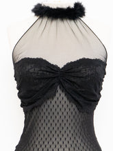 Load image into Gallery viewer, Vintage x Made in USA x MODA Black Mesh Fur Top (S, M)