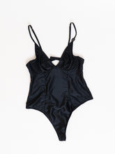 Load image into Gallery viewer, Modern x Deadstock Black Satin Bodysuit (S)