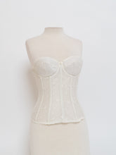 Load image into Gallery viewer, Vintage x Cream Embroidered Corset (S, B Cup)