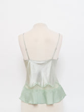 Load image into Gallery viewer, Vintage x Mint Green Satin &amp; Lace Tank (S, M)