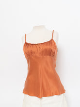 Load image into Gallery viewer, Vintage x SPENSER JEREMY Apricot Silk Tank (M, L)