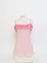 Load image into Gallery viewer, Vintage x Deadstock Pink Sheer Flowy Tank (M, L)