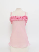 Load image into Gallery viewer, Vintage x Deadstock Pink Sheer Flowy Tank (M, L)