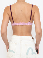 Load image into Gallery viewer, Vintage x Pink, Burgundy Semi-sheer Lace Bra (XS, S)
