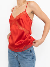 Load image into Gallery viewer, DEADSTOCK x Red Silk &amp; Lace Tank (XS, S)