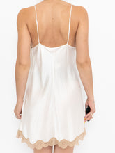 Load image into Gallery viewer, Vintage x Cream &amp; Lace Silk Slip Dress (M)