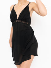 Load image into Gallery viewer, Vintage x Black Sheer Slip Dress (S, M)