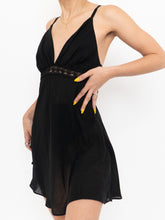 Load image into Gallery viewer, Vintage x Black Sheer Slip Dress (S, M)