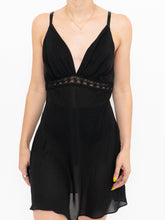 Load image into Gallery viewer, Vintage x Black Sheer Slip Dress (S, M)
