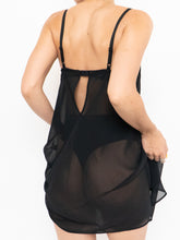 Load image into Gallery viewer, Vintage x Black Sheer Bra Slip Dress (S, B-C Cup)
