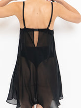 Load image into Gallery viewer, Vintage x Black Sheer Bra Slip Dress (S, B-C Cup)