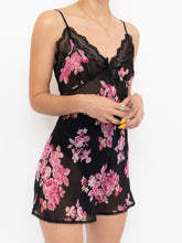 Load image into Gallery viewer, Vintage x Sheer Black Floral Silk Romper (S, M)
