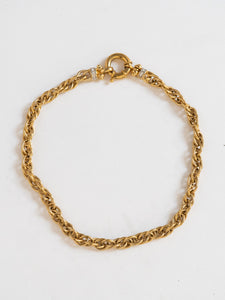 Vintage x Gold Chunky Circle Rhinestone Necklace