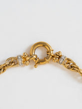 Load image into Gallery viewer, Vintage x Gold Chunky Circle Rhinestone Necklace