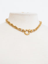 Load image into Gallery viewer, Vintage x Gold Chunky Circle Rhinestone Necklace