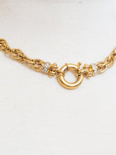 Load image into Gallery viewer, Vintage x Gold Chunky Circle Rhinestone Necklace