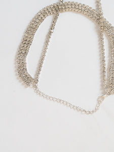 Vintage x Silver Layered Rhinestone Necklace