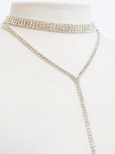 Load image into Gallery viewer, Vintage x Silver Layered Rhinestone Necklace