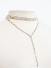 Load image into Gallery viewer, Vintage x Silver Layered Rhinestone Necklace