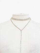 Load image into Gallery viewer, Vintage x Silver Layered Rhinestone Necklace
