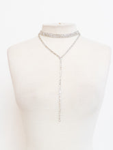 Load image into Gallery viewer, Vintage x Silver Layered Rhinestone Necklace