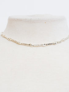 Vintage x Silver Mismatched Beaded Choker