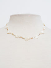 Load image into Gallery viewer, Vintage x Pearl Heart Gold Beaded Necklace