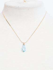 Vintage x Gold & Blue Gemstone Necklace
