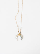 Load image into Gallery viewer, Modern x Gold Half Moon Beaded Necklace