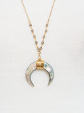 Load image into Gallery viewer, Modern x Gold Half Moon Beaded Necklace