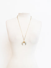 Load image into Gallery viewer, Modern x Gold Half Moon Beaded Necklace
