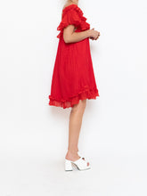 Load image into Gallery viewer, Vintage x Silk Red Night Gown (S, M)