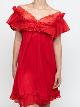 Load image into Gallery viewer, Vintage x Silk Red Night Gown (S, M)