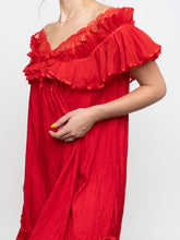 Load image into Gallery viewer, Vintage x Silk Red Night Gown (S, M)