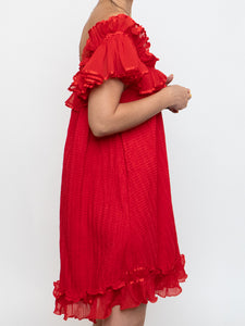 Vintage x Silk Red Night Gown (S, M)