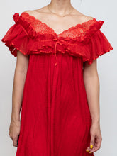 Load image into Gallery viewer, Vintage x Silk Red Night Gown (S, M)