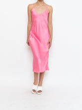 Load image into Gallery viewer, WILFRED x Pink Satin Slip Dress (XS)