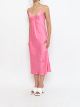 Load image into Gallery viewer, WILFRED x Pink Satin Slip Dress (XS)