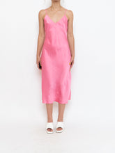 Load image into Gallery viewer, WILFRED x Pink Satin Slip Dress (XS)