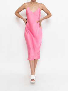 WILFRED x Pink Satin Slip Dress (XS)